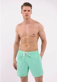Volcano - Szorty plażowe, Regular Fit, P-DARREL. Kolor: brązowy. Materiał: nylon, materiał, poliamid. Długość: długie #1