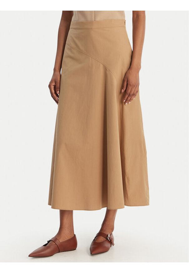 Weekend Max Mara Spódnica trapezowa Zattera 2615101042 Beżowy Regular Fit. Kolor: beżowy. Materiał: bawełna