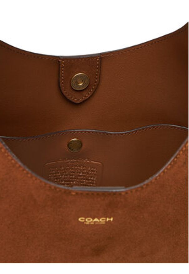 Coach Torebka CW637 Brązowy. Kolor: brązowy. Materiał: skórzane, zamszowe