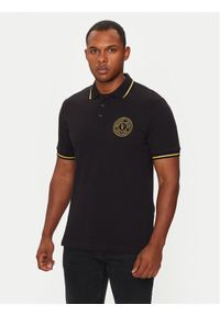 Versace Jeans Couture Polo 77GAGT00 CJ01T Czarny Regular Fit. Typ kołnierza: polo. Kolor: czarny. Materiał: bawełna #1