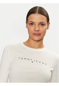 Tommy Jeans Bluzka DW0DW19434 Écru Slim Fit. Materiał: bawełna #4