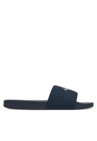 Calvin Klein Jeans Klapki Slide Monogram Cv YM0YM01271 Granatowy. Kolor: niebieski. Materiał: materiał