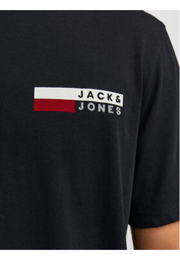 Jack & Jones T-Shirt Corp 12233999 Czarny Standard Fit. Kolor: czarny. Materiał: bawełna