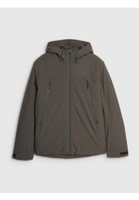 4f - 4F Kurtka przejściowa membrana 10000 męska - oliwkowa/khaki XL. Okazja: na co dzień. Kolor: brązowy, wielokolorowy, oliwkowy. Materiał: tkanina, poliester, materiał. Sezon: zima. Styl: klasyczny, casual