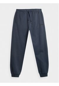 4f - 4F Spodnie dresowe 4FAW23TTROM466 Granatowy Regular Fit. Kolor: niebieski. Materiał: bawełna, dresówka #4