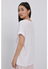 Haily's T-shirt damski kolor biały. Okazja: na co dzień. Kolor: biały. Wzór: nadruk. Styl: casual #2