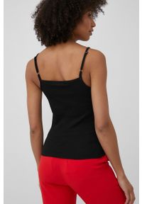 Calvin Klein Jeans top J20J218689.PPYY damski kolor czarny. Kolor: czarny. Materiał: lycra, materiał. Długość rękawa: na ramiączkach #5
