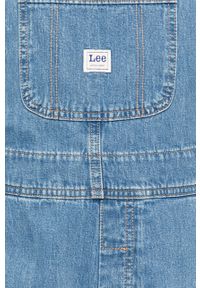 Lee - Ogrodniczki. Kolor: niebieski. Materiał: bawełna, jeans, denim #4