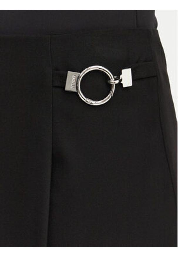 Hugo - HUGO Spódnica mini Rilasi 50564193 Czarny Regular Fit. Kolor: czarny. Materiał: syntetyk