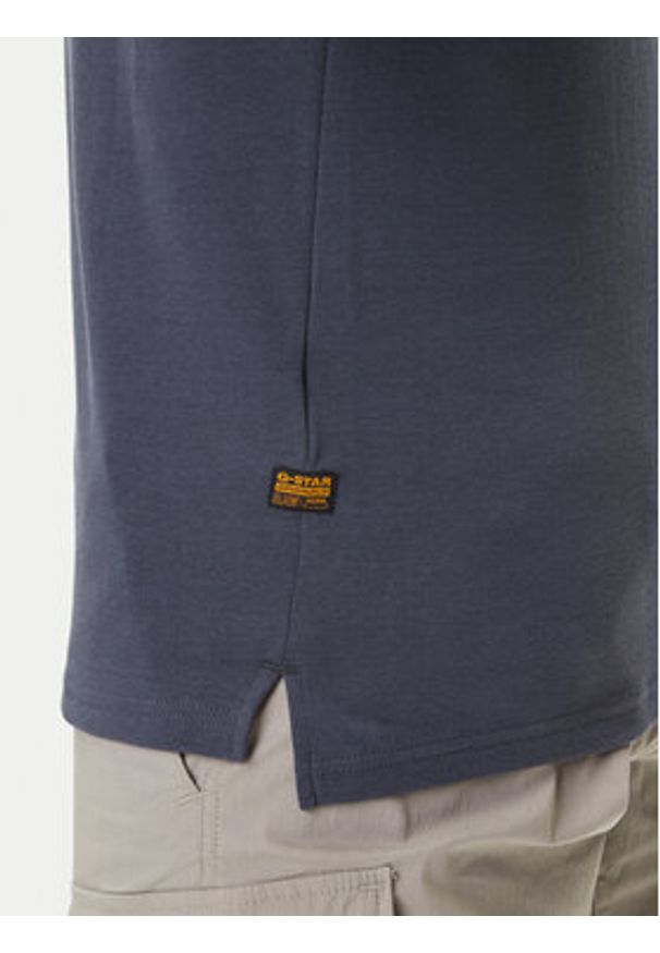 G-Star RAW - G-Star Raw T-Shirt Nifous D24449-D976 Granatowy Regular Fit. Kolor: niebieski. Materiał: bawełna
