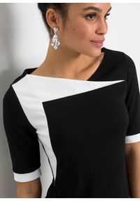 bonprix - Sukienka ołówkowa. Typ kołnierza: dekolt w serek. Kolor: czarny. Typ sukienki: ołówkowe. Styl: klasyczny #2