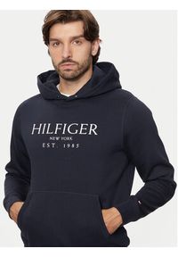 TOMMY HILFIGER - Tommy Hilfiger Bluza MW0MW35523 Granatowy Regular Fit. Kolor: niebieski. Materiał: syntetyk, bawełna #3