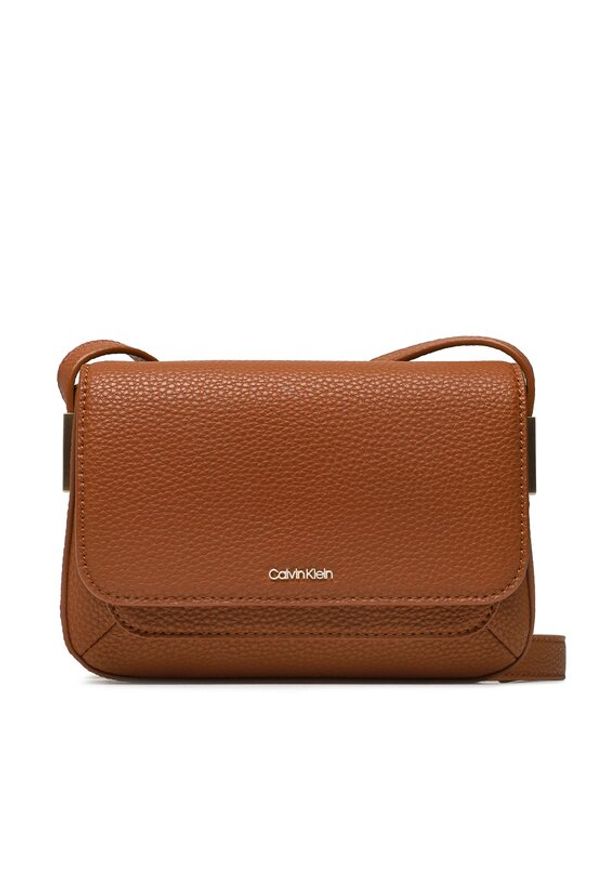 Calvin Klein Torebka Ck Must Plus Crossbody K60K610619 Brązowy. Kolor: brązowy. Materiał: skórzane