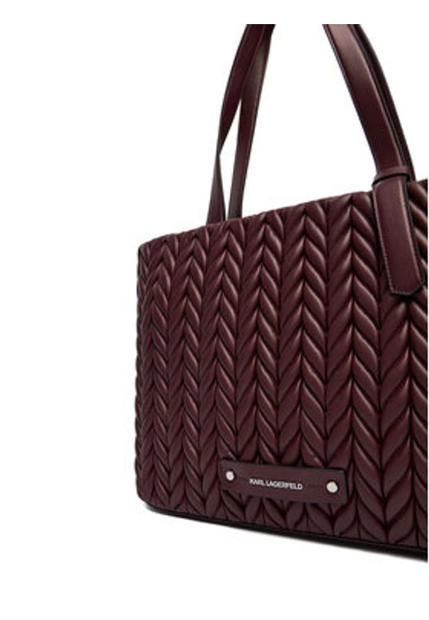 Karl Lagerfeld - KARL LAGERFELD Torebka A4W30071 Bordowy. Kolor: czerwony. Materiał: skórzane