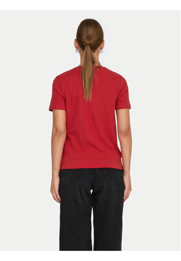 only - ONLY T-Shirt Kita 15331069 Czerwony Regular Fit. Kolor: czerwony. Materiał: bawełna