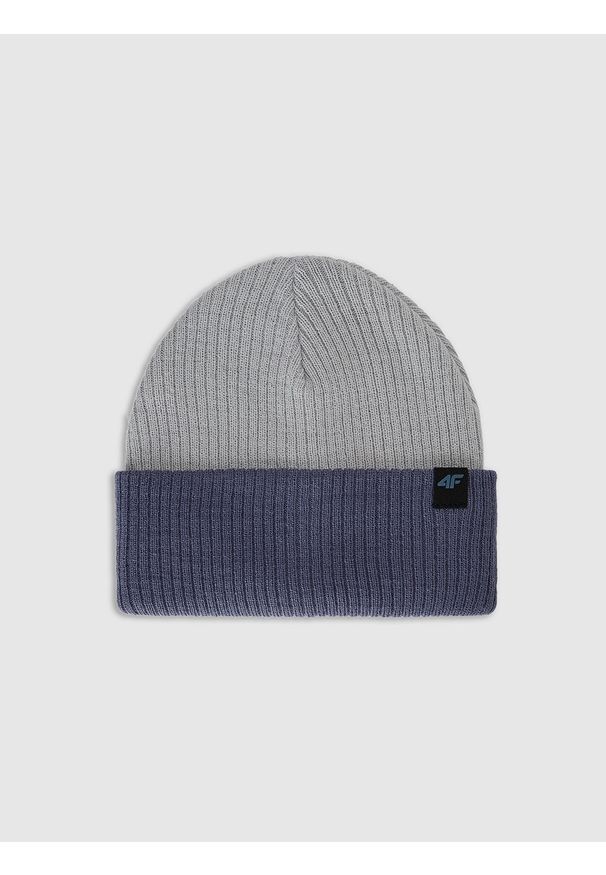 4f - 4F Czapka zimowa chłopięca - granatowa Uniwersalny. Kolor: niebieski. Materiał: syntetyk, materiał. Sezon: zima. Styl: casual