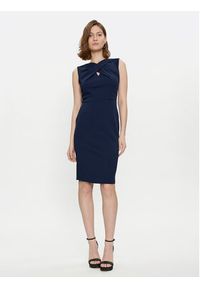 Rinascimento Sukienka koktajlowa CFC0118081003 Granatowy Slim Fit. Kolor: niebieski. Materiał: syntetyk. Styl: wizytowy