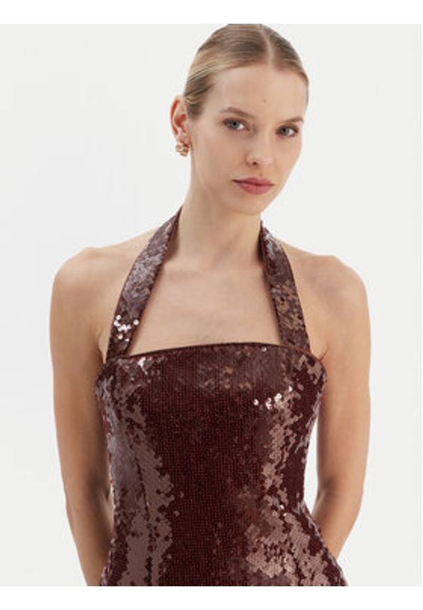 BARDOT - Bardot Sukienka koktajlowa Nevelle 59857DB2 Bordowy Slim Fit. Kolor: czerwony. Materiał: syntetyk. Styl: wizytowy