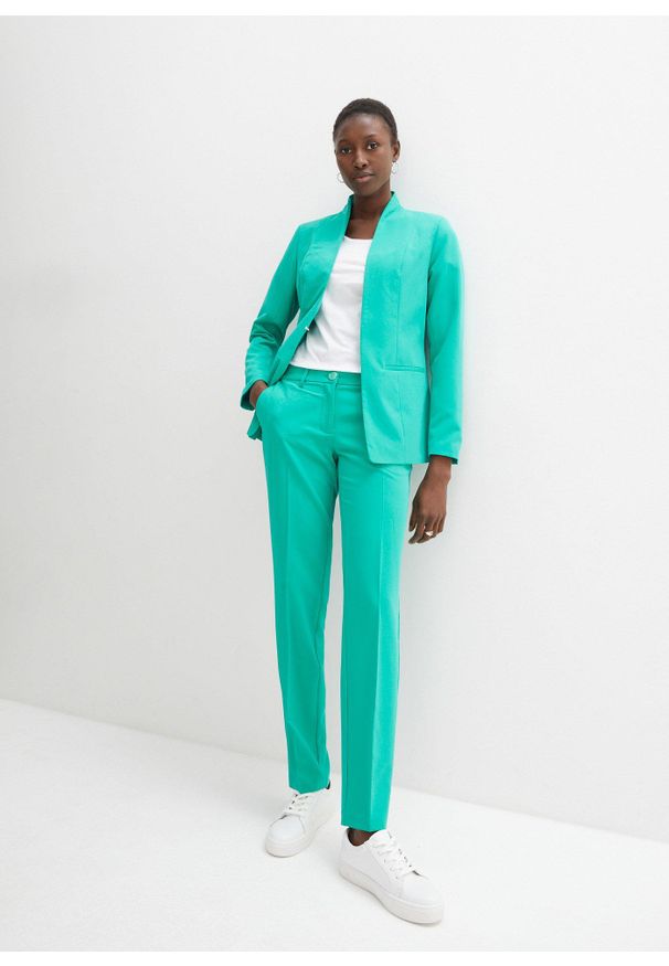 bonprix - Spodnium (2 części). Kolor: zielony. Styl: klasyczny, elegancki