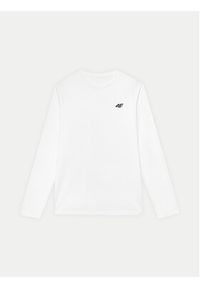 4f - 4F Longsleeve 4FWSS24TLONM217 Biały Regular Fit. Kolor: biały. Materiał: bawełna. Długość rękawa: długi rękaw #2