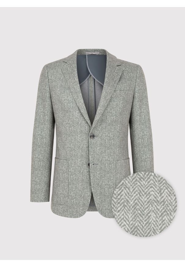 Pako Lorente - PAKO LORENTE - Marynarka męska w jodełkę. Materiał: poliester, elastan, wiskoza. Wzór: jodełka