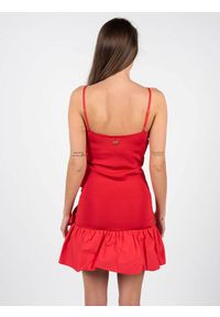 Pinko Sukienka "Cody" | 1V10TZ A00B | Cody | Kobieta | Czerwony. Kolor: czerwony. Materiał: wiskoza, poliamid. Długość rękawa: na ramiączkach. Wzór: aplikacja. Typ sukienki: dopasowane. Długość: mini #4