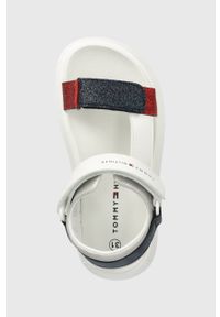 TOMMY HILFIGER - Tommy Hilfiger sandały dziecięce kolor biały. Zapięcie: rzepy. Kolor: biały. Materiał: materiał #5