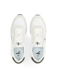 Calvin Klein Jeans Sneakersy Retro Runner Su-Ny Mono YM0YM00746 Biały. Kolor: biały