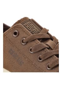 Big-Star - Trampki damskie Big Star, cholewka z materiału tekstylnego klasyczne sznurowanie zaokrąglony gumowy nosek, brązowe, TT274123. Zapięcie: sznurówki. Kolor: brązowy. Materiał: materiał, guma. Szerokość cholewki: normalna. Styl: klasyczny #5