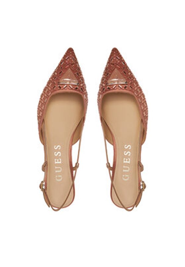 Guess Czółenka FLPJSY SAT05 Różowy. Kolor: różowy. Materiał: skóra