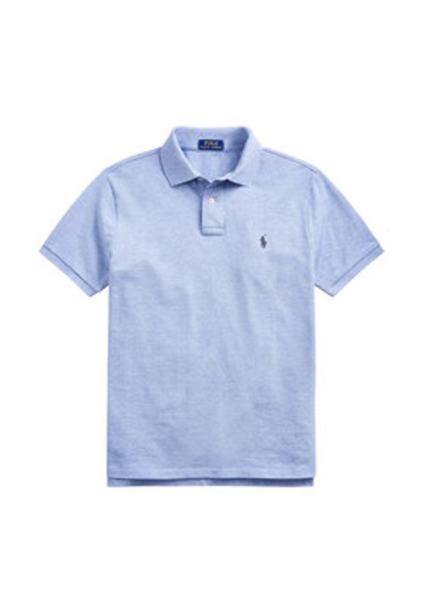Polo Ralph Lauren Polo 710666998007 Niebieski Custom Slim Fit. Typ kołnierza: polo. Kolor: niebieski. Materiał: bawełna