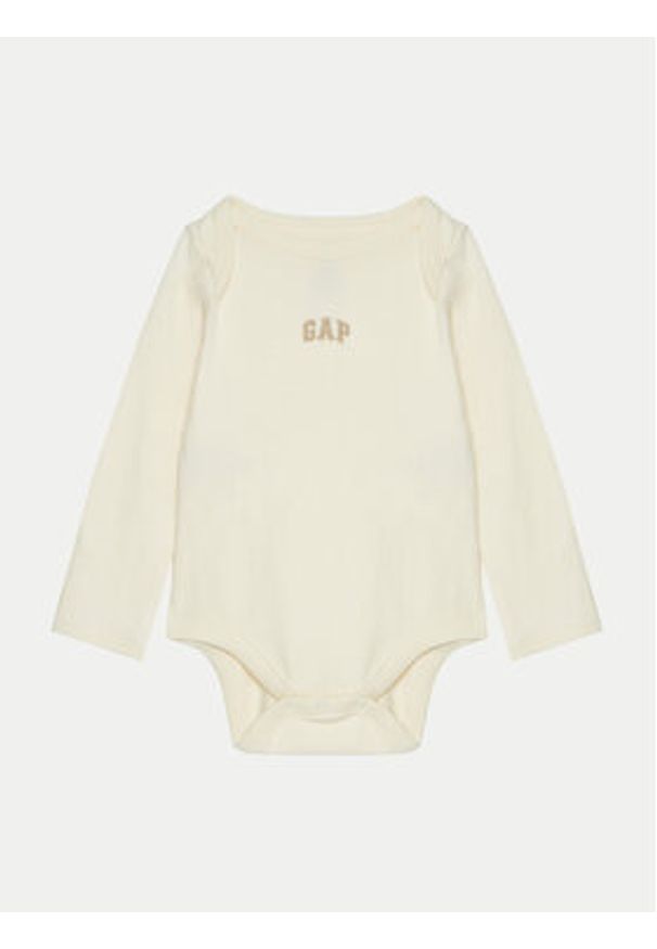 GAP - Gap Komplet 3 par body dziecięcych 600961-02 Beżowy. Kolor: beżowy. Materiał: bawełna
