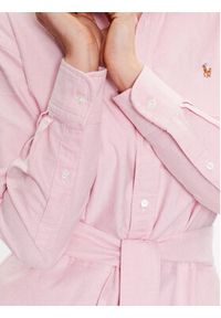 Polo Ralph Lauren Sukienka koszulowa 211915565001 Różowy Regular Fit. Typ kołnierza: polo. Kolor: różowy. Materiał: bawełna. Typ sukienki: koszulowe #2