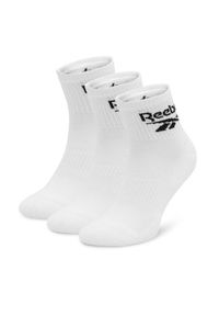 Reebok Zestaw 3 par wysokich skarpet unisex R0427-SS24 (3-pack) Biały. Kolor: biały. Materiał: materiał