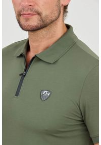 EA7 Emporio Armani - EA7 Zielona męska koszulka polo, Rozmiar L. Typ kołnierza: polo. Kolor: zielony #4