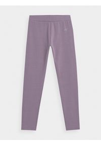 4f - 4F Legginsy dzianinowe dziewczęce 164 (13-14 lat). Okazja: na co dzień. Kolor: fioletowy. Materiał: dzianina. Sezon: lato. Styl: casual