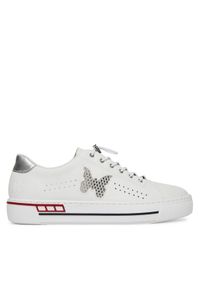 Rieker Sneakersy L8857-80 Biały. Kolor: biały. Materiał: syntetyk, materiał