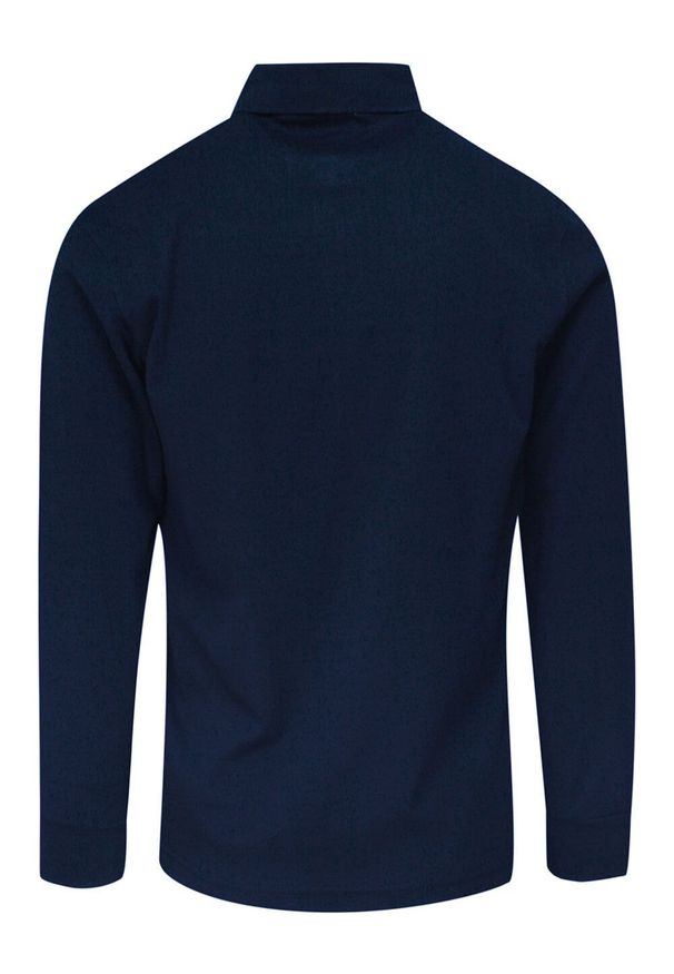 Expoman - Koszulka Polo, Ciemna Granatowa, Longsleeve z Kołnierzykiem, Długi Rękaw, Męski -EXPOMAN. Okazja: na co dzień. Typ kołnierza: polo. Kolor: niebieski. Materiał: bawełna. Długość rękawa: długi rękaw. Długość: długie. Styl: casual