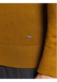 Petrol Industries Sweter M-3020-KWC258 Brązowy Regular Fit. Kolor: brązowy. Materiał: wiskoza #3
