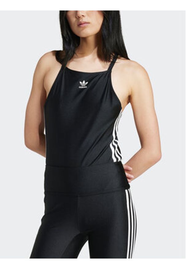 Adidas - adidas Body 3-Stripes IU2430 Czarny Slim Fit. Kolor: czarny. Materiał: syntetyk