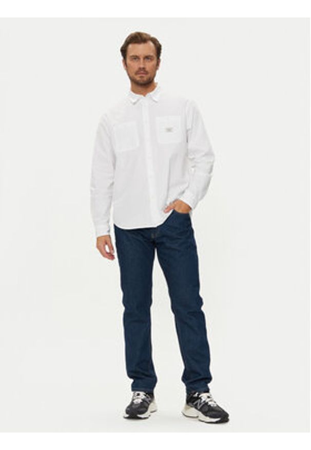 Guess Jeans Koszula M4YH37 WGCF1 Biały Regular Fit. Kolor: biały. Materiał: bawełna