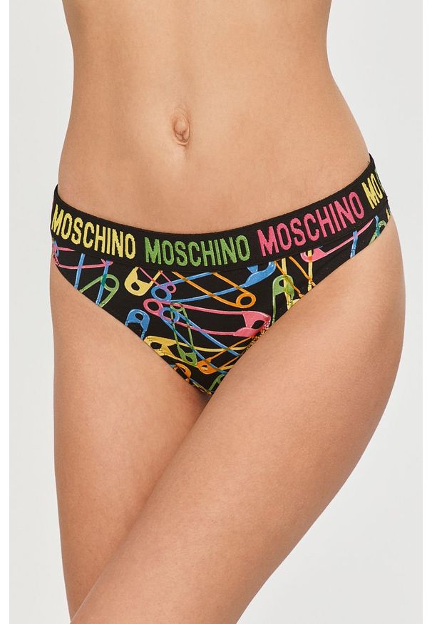 Moschino Underwear - Stringi. Kolor: wielokolorowy. Materiał: bawełna, materiał, dzianina, elastan