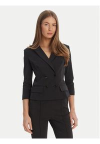 Elisabetta Franchi Marynarka GI-224-61E2-V590 Czarny Regular Fit. Kolor: czarny. Materiał: syntetyk #2