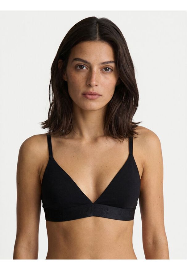 Guess Biustonosz bezfiszbinowy O6GC05 KE831 Czarny. Kolor: czarny. Materiał: bawełna