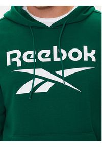 Reebok Bluza Identhlty Big Logo 100076427 Zielony Regular Fit. Kolor: zielony. Materiał: syntetyk