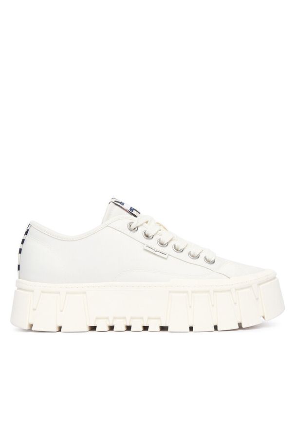 Sneakersy Tommy Jeans. Kolor: biały. Wzór: motyw zwierzęcy. Obcas: na platformie