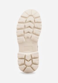 Born2be - Zielone Skórzane Półbuty na Platformie z Paskiem z Klamerką i Plecionką Limnoreia. Okazja: na co dzień. Zapięcie: pasek. Kolor: zielony. Materiał: skóra. Szerokość cholewki: normalna. Obcas: na platformie. Styl: klasyczny, casual #7