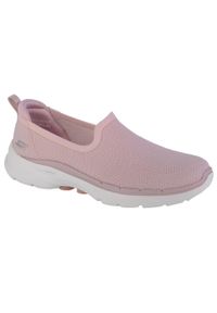 skechers - Buty sportowe Sneakersy damskie, Skechers Go Walk 6 - Clear Virtue. Kolor: różowy. Sport: turystyka piesza