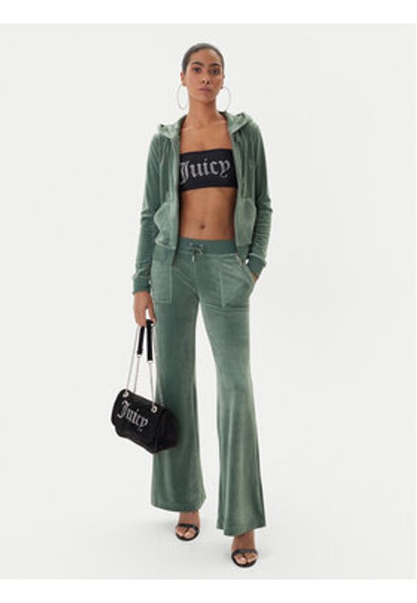 Juicy Couture Bluza Robertson JCAP176 Zielony Slim Fit. Kolor: zielony. Materiał: syntetyk