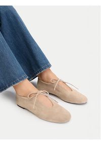Gino Rossi - GINO ROSSI Półbuty EO-26SS10 Beżowy. Kolor: beżowy. Materiał: zamsz, skóra #6